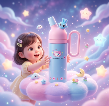 Stainless Steel Insulated Cartoon Sipper Bottle