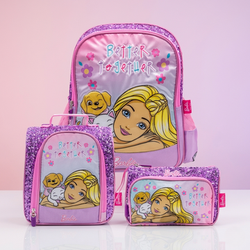 Barbie “Better Together” 3-Piece School Set (Backpack + Lunch Bag + Pencil Case)