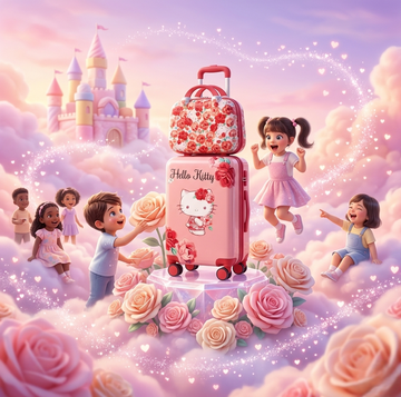 Hello Kitty Suitcase with Matching Beauty Case for Girls