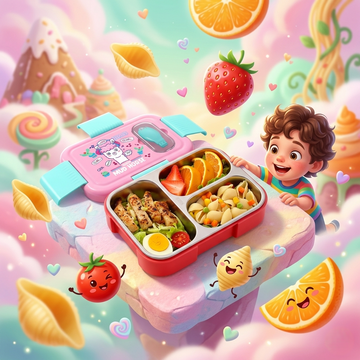 Space Theme Lunch Box for Kids – Astronaut Stainless Steel Insulated Bento Tiffin