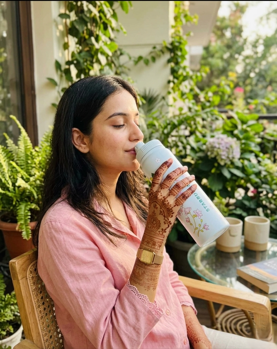 Premium Floral Printed Water Bottle – Leakproof, Travel-Friendly, Stylish Hydration Bottle