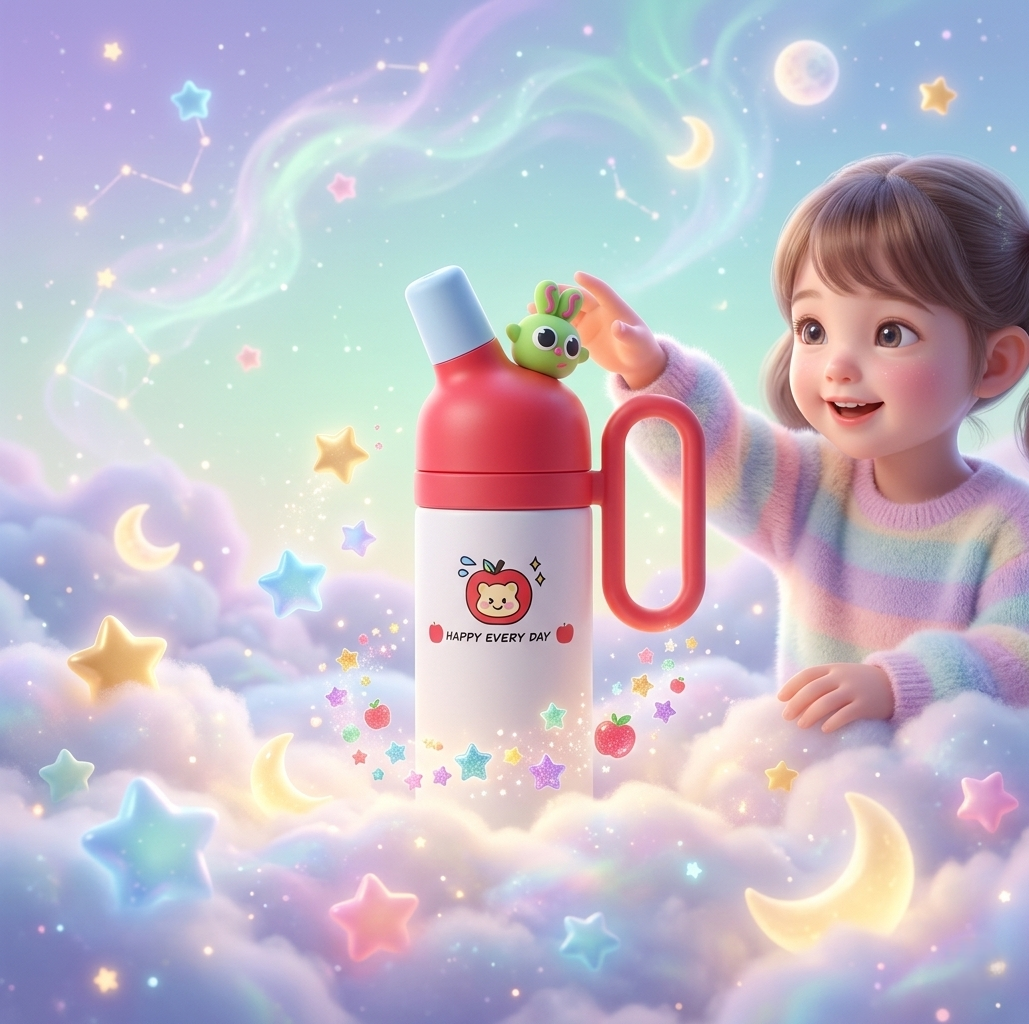 Stainless Steel Insulated Cartoon Sipper Bottle