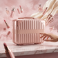 Rose Pink-White Hard Shell Vanity Case for Women