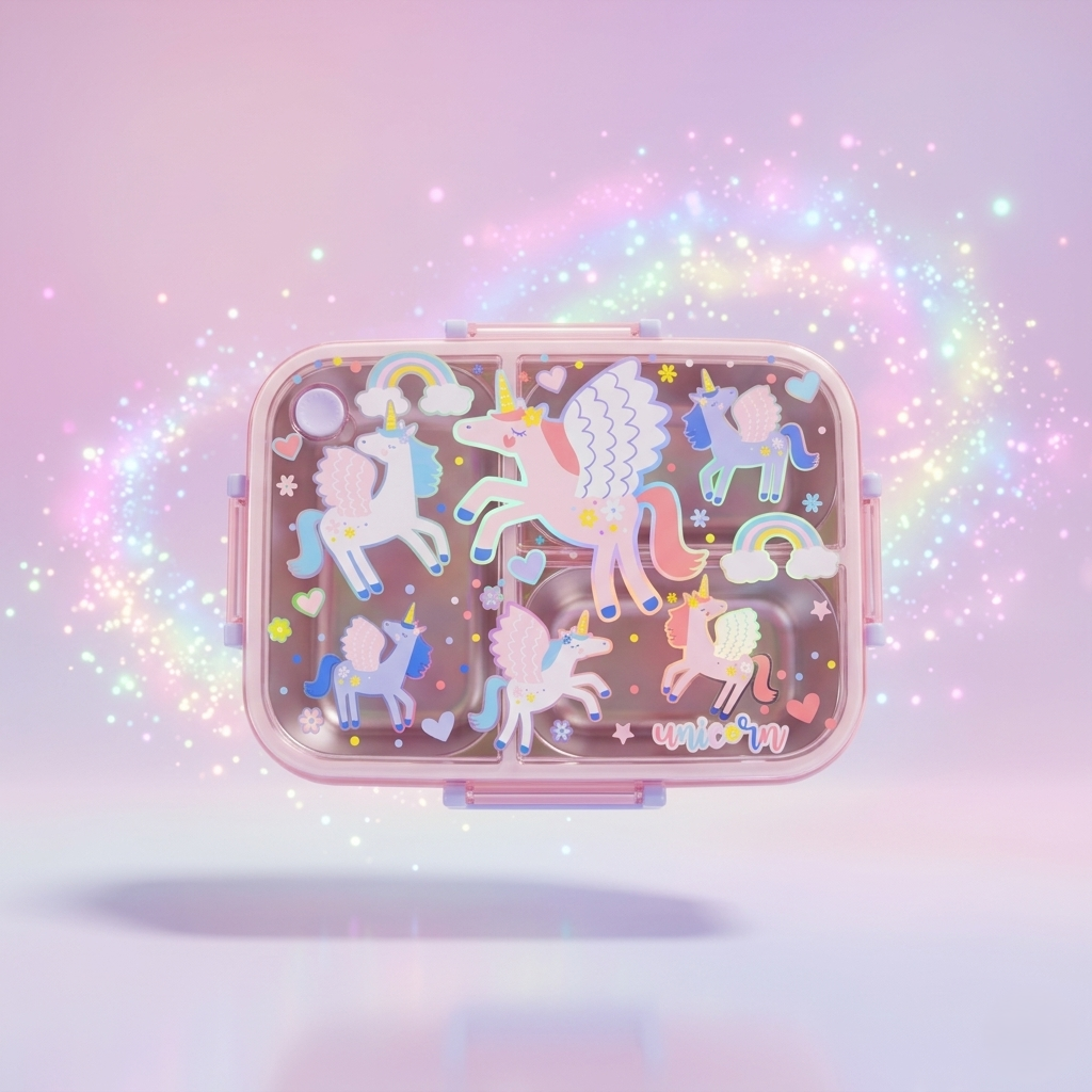 Kids Printed Lunch Box Collection – Fun Theme Bento Box for School & Travel