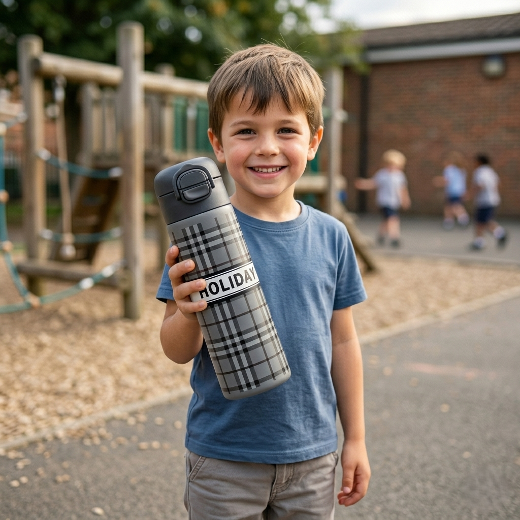 Kids Holiday Style Water Bottle – Leakproof, Safe & Easy to Carry