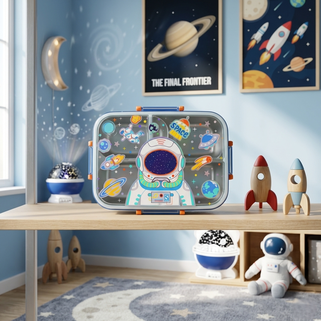 Kids Printed Lunch Box Collection – Fun Theme Bento Box for School & Travel