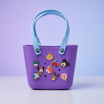Kids Charm Tote Bag – Cute Cartoon Crocs Style Carry Bag