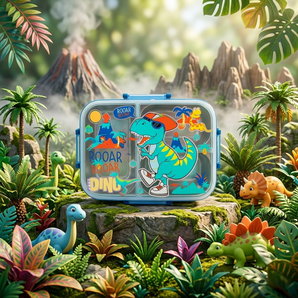 Kids Printed Lunch Box Collection – Fun Theme Bento Box for School & Travel