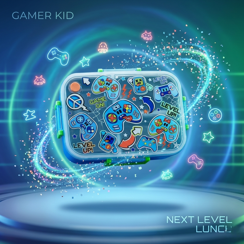 Kids Printed Lunch Box Collection – Fun Theme Bento Box for School & Travel