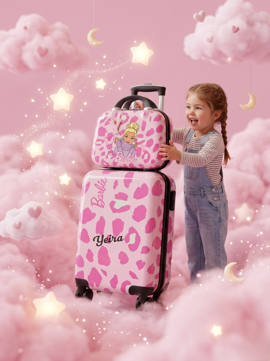 Hello Kitty Suitcase with Matching Beauty Case for Girls