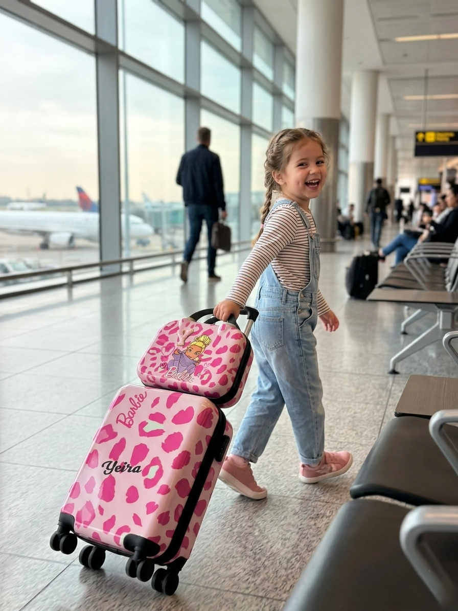 Hello Kitty Suitcase with Matching Beauty Case for Girls