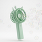 Mint Deer Bubble Fan – Portable Handheld Bubble Maker & Cooling Fan for Kids