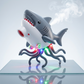 Shark Octopus Mist Toy – LED Light-Up Ocean Adventure Spray Toy for Kids
