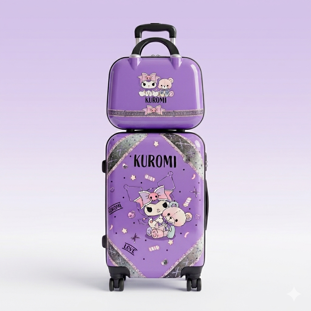 Hello Kitty Suitcase with Matching Beauty Case for Girls