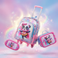 Kids Premium Trolley Backpack Set – Fun Character School Travel Collection