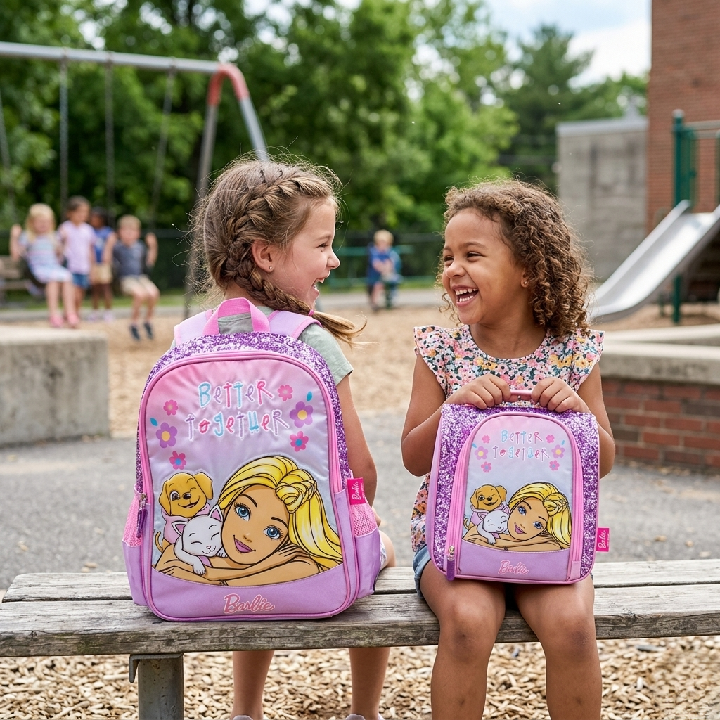 Barbie “Better Together” 3-Piece School Set (Backpack + Lunch Bag + Pencil Case)