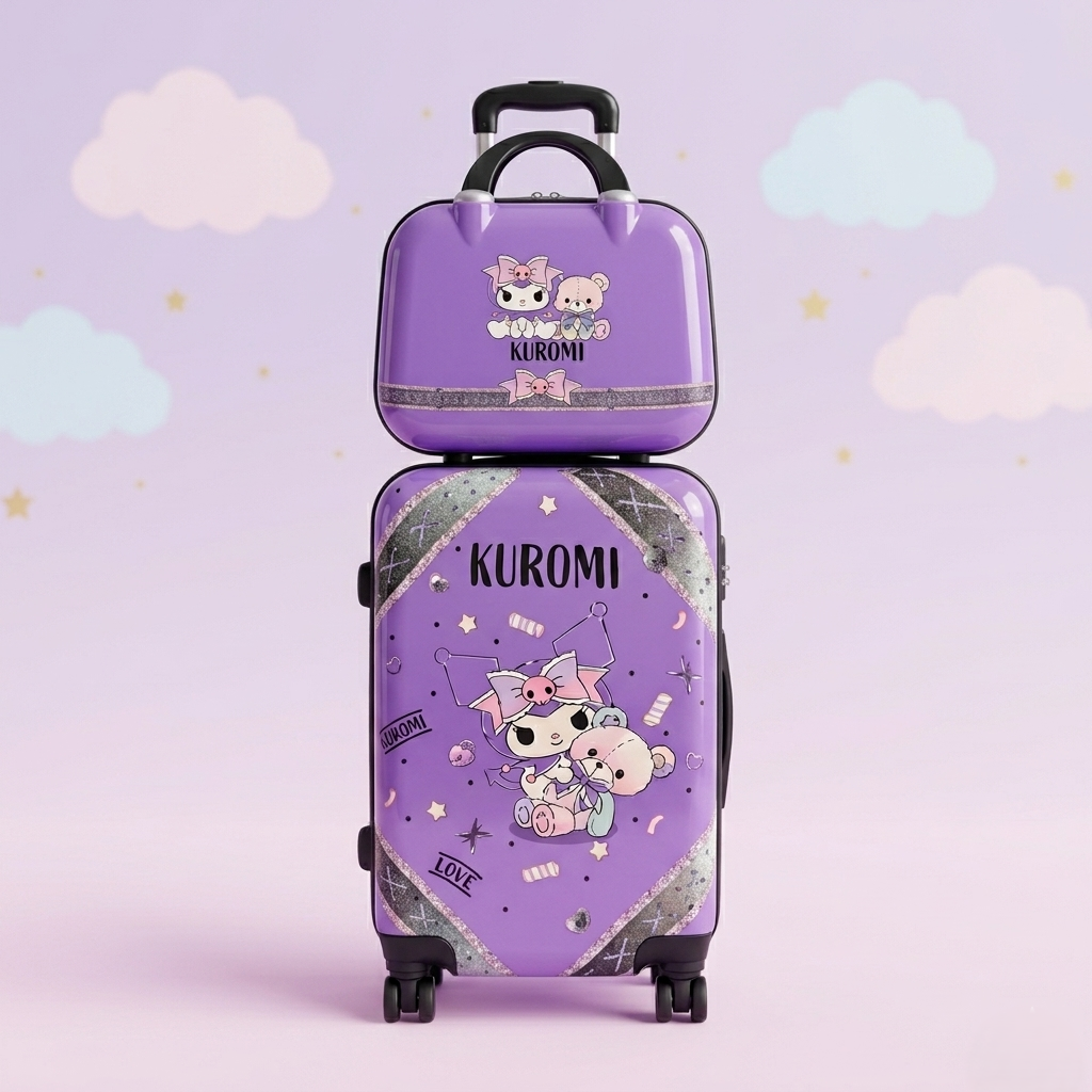 Hello Kitty Suitcase with Matching Beauty Case for Girls